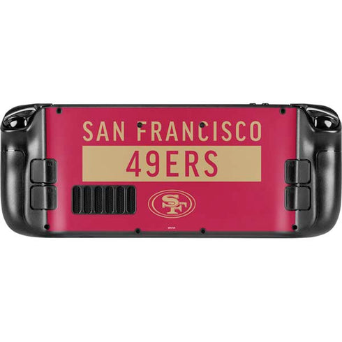 NFL San Francisco 49ers Red Performance Series Steam Deck Handheld Gaming Computer Skin